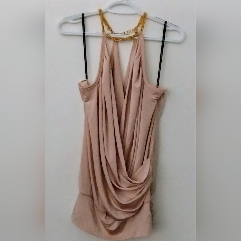 Bebe Soft Pink Draped Top